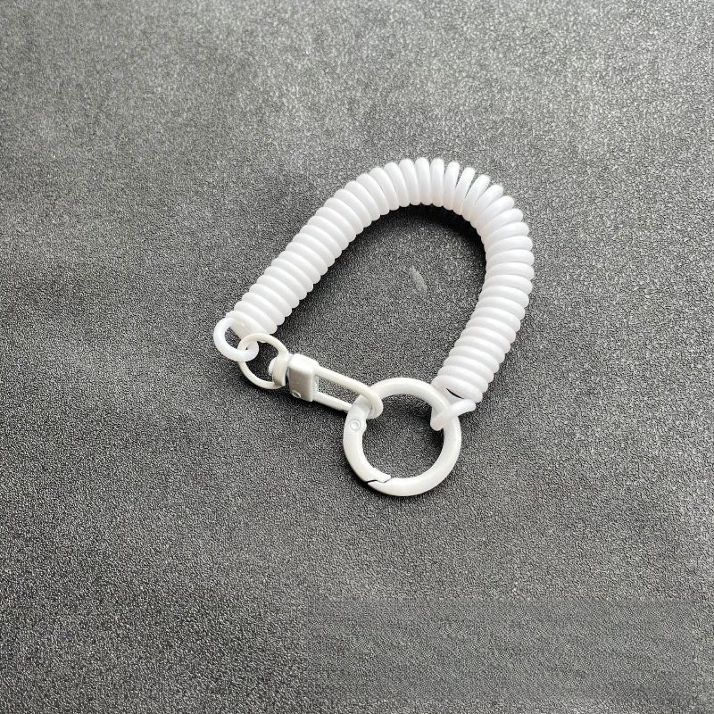 Lobster Clasp ID Card Holder Lanyard Keyring Anti-lost Wristlet Spring Rope Retractable Keychain Mobile Phone Chain