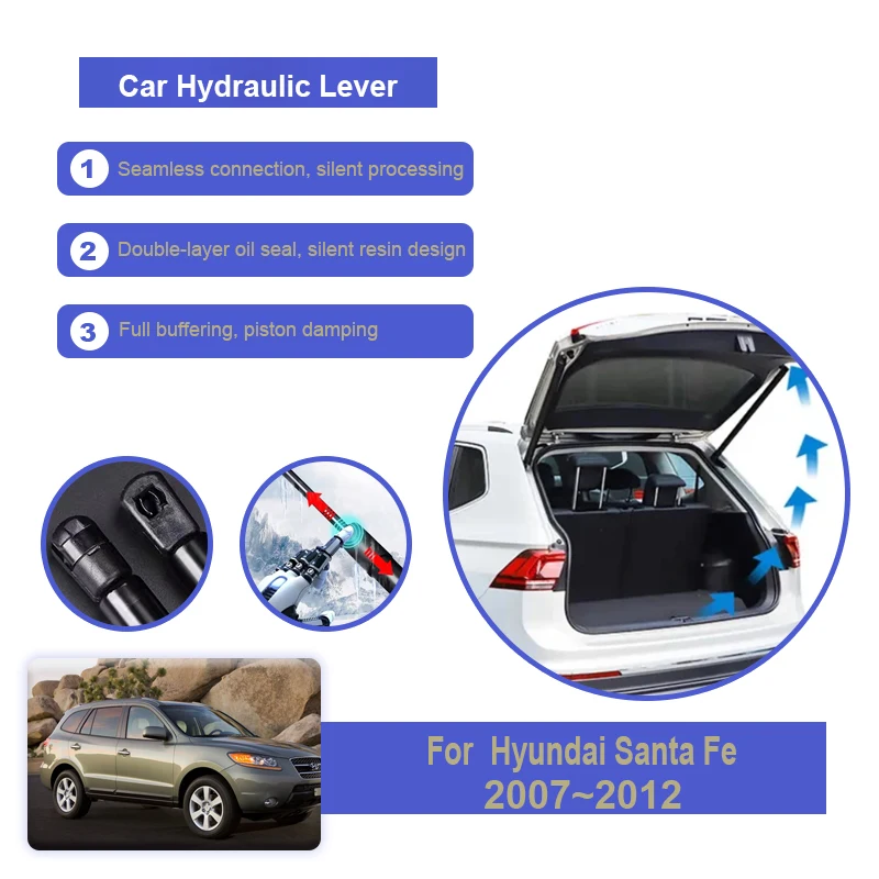 Per Hyundai Santa Fe Inokom Santa Fe Cm 2007 ~ 2012 2008 Portellone Del Bagagliaio Dell'Auto Puntoni A Gas Ammortizzatore Montante Di Supporto Accesso