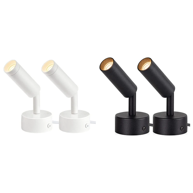 

3W Spot Lights Indoor Adjustable Up Indoor Floor Spotlight LED Dimmable Plant Spotlight Accent Lighting US Plug
