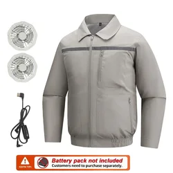 Men's Summer Cooling Camouflage Jacket - XXL(65 kg - 72 kg) (Gray)
