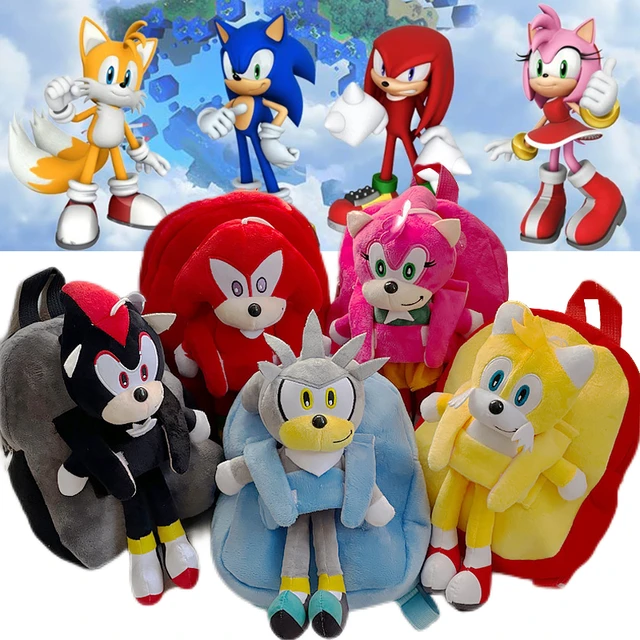 Sonic The Hedgehog Plush Doll, Clássico Anime Tails, Amy Rose, Shadow  Knuckles, Almofada macia prateada, Decoração de casa, Brinquedos pingentes,  Venda quente - AliExpress