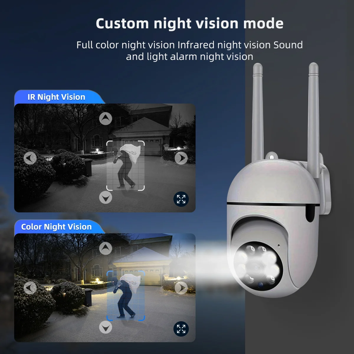 JOOAN 2MP PTZ IP Camera Color Night Auto Tracking CCTV IP WiFi Camera Security Camera Home Surveillance Camera Baby Monitor 4