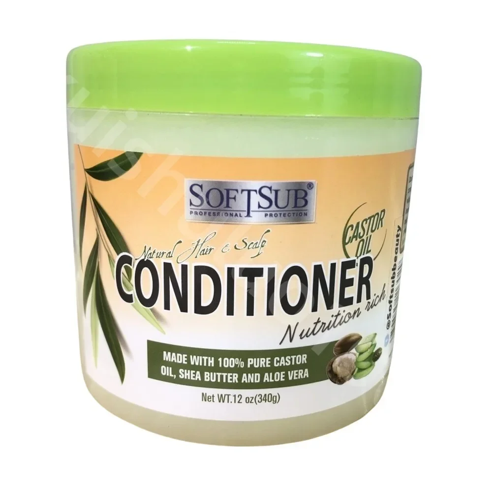 340g Castor Oil Hiar Conditioner with Shea Butter Aloe Vera Hydrating for Dry Damaged Fine Curly Frizzy Hair Mask Moisturizing