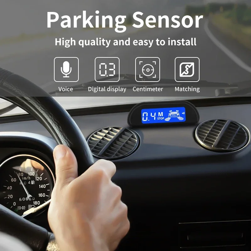 Car Parking Sensor Kit With Auto Parktronic Reverse LED Monitor 4 Sensors Radar Detector System Backlight Display