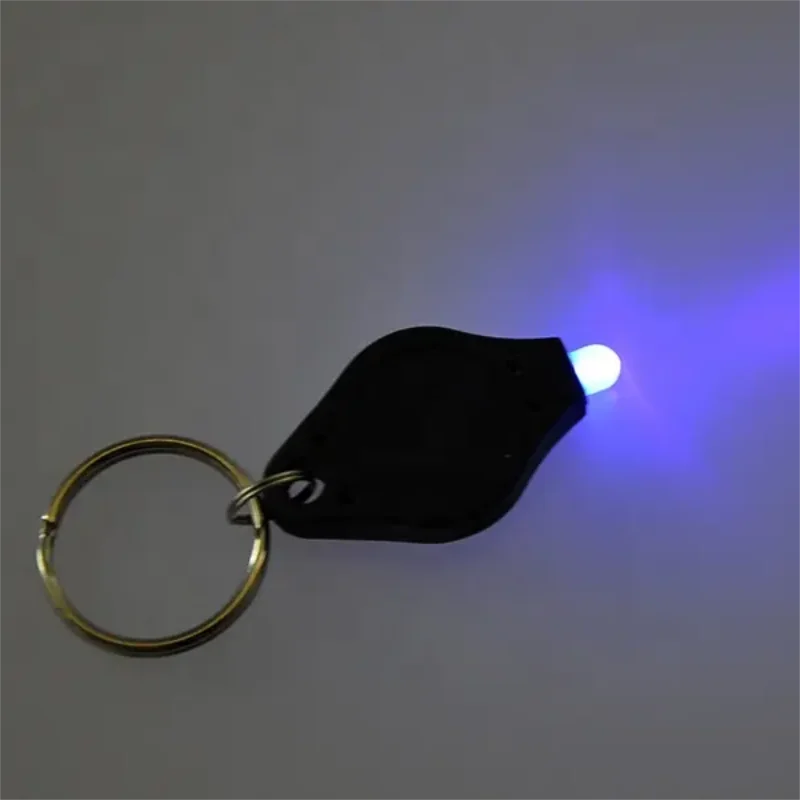 Anygo Viola 395/365Nm Uv Led Mini Portachiavi Id Luce Valuta Passaporti Gatto Cane Pet Urina Rilevatore Di Denaro Lampada Torcia Ultravioletta