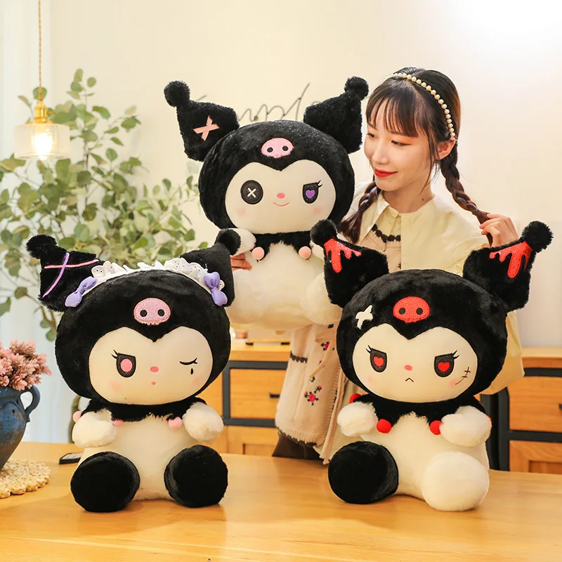 

Большой размер Sanrio Kuromi My Melody Плюшевая Игрушка Аниме Мягкие Куклы Kawaii мультяшный диван демон фотоигрушка подарок на день рождения для девочки