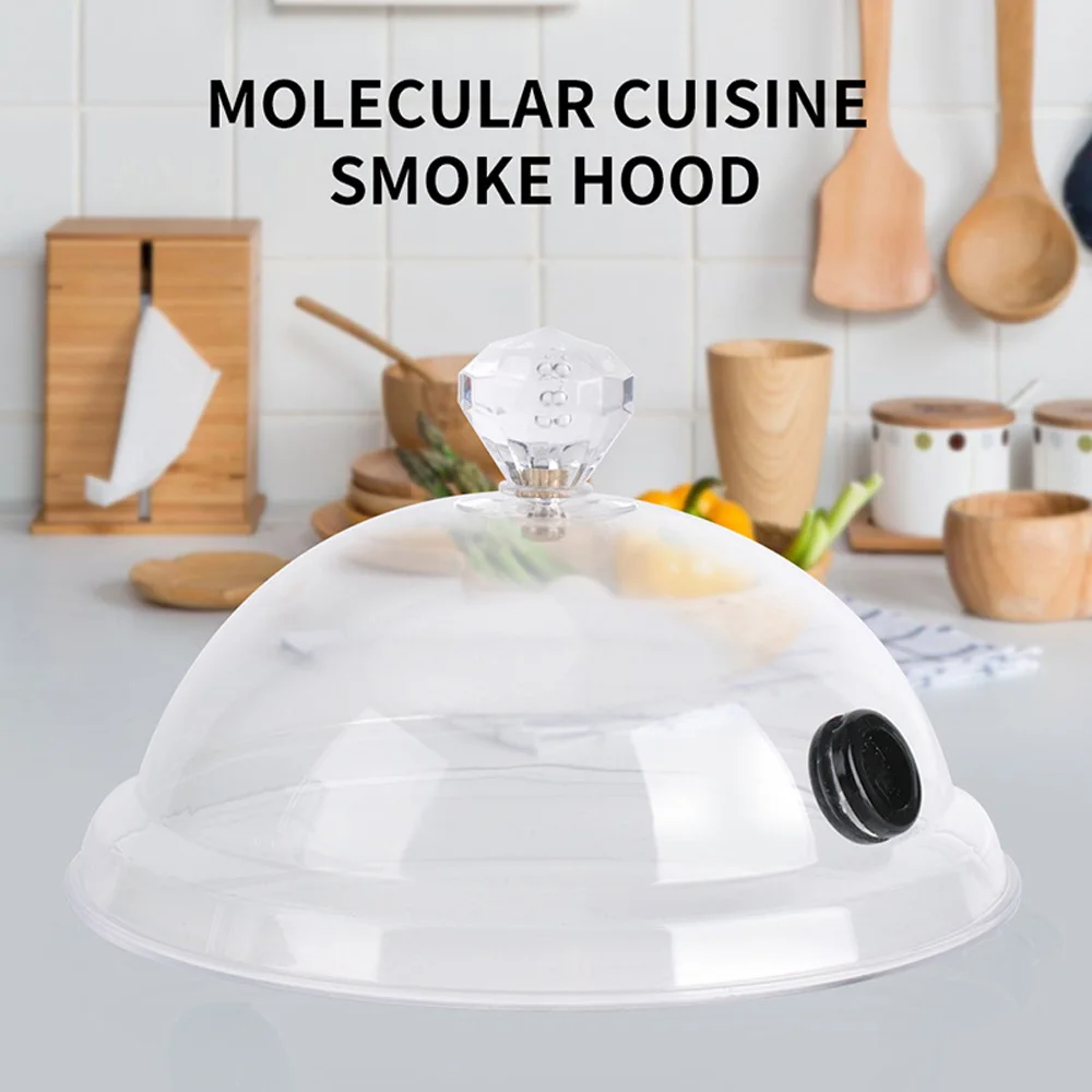 Home Smoking Dome Cover Kitchen Cooking Smoke Hood Acrylic Smoke Infuser Cloche Lid for Smoker Sprayer Plates Bowls
