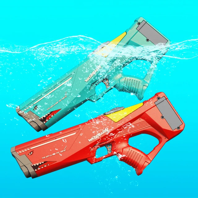 Roclub Automatic Electric Water Gun Toy Bursts Summer Play Watergun Toys 500ML Shark High Pressure Beach Toy Kids Water Fight 2