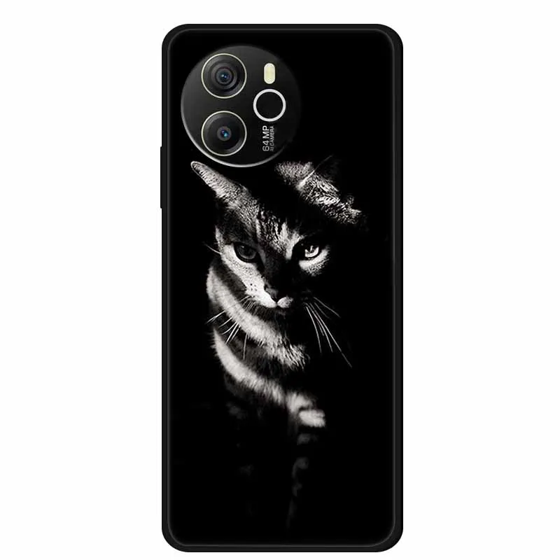 Black Silicone Soft Back Protective Case Cover