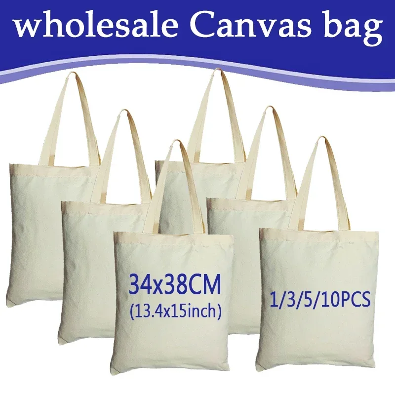 13510pcswholesalecheapCanvasbag134x15inchSimplicityfashion
