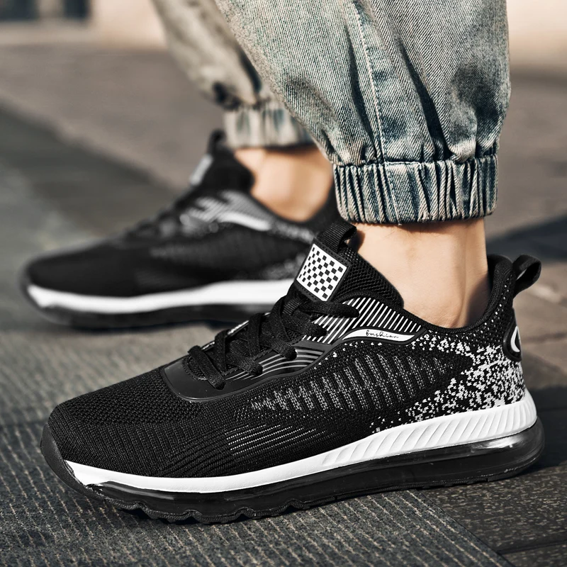 

Mens Sneakers 2023 Top Quality Outdoor Running Shoes Men Air Cushion Breathable Comfortable Sports Non-slip Training Fitness 48