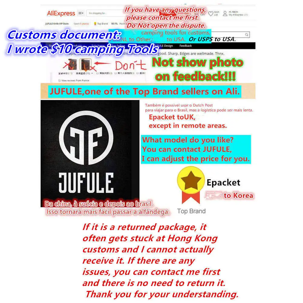 JUFULE Shirogorov Quantum M390 Logo Double Row Ceramic Bearing Titanium Tactical Camping Hunting EDC Tool Folding Blade Knife 2