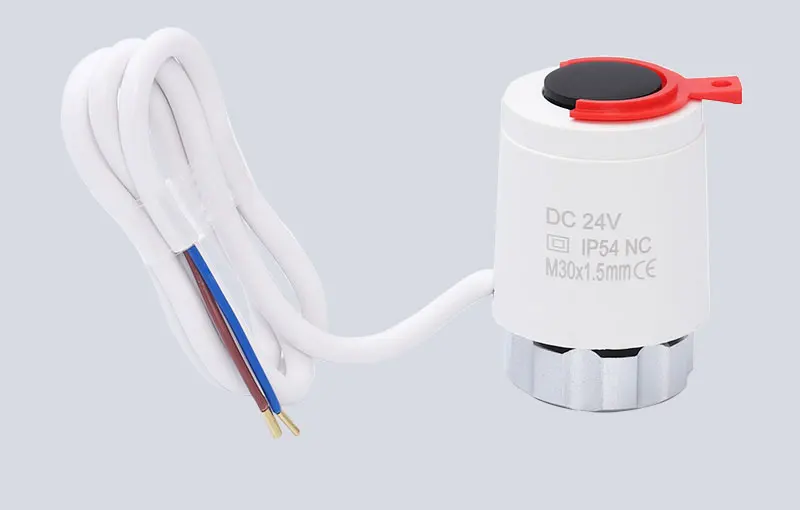 Description Picture 5 of item1/5/10 Pieces 24V Normally Closed NC / Open NO M30*1.5mm Electric Thermal Actuator for Underfloor Heating TRV Radiato