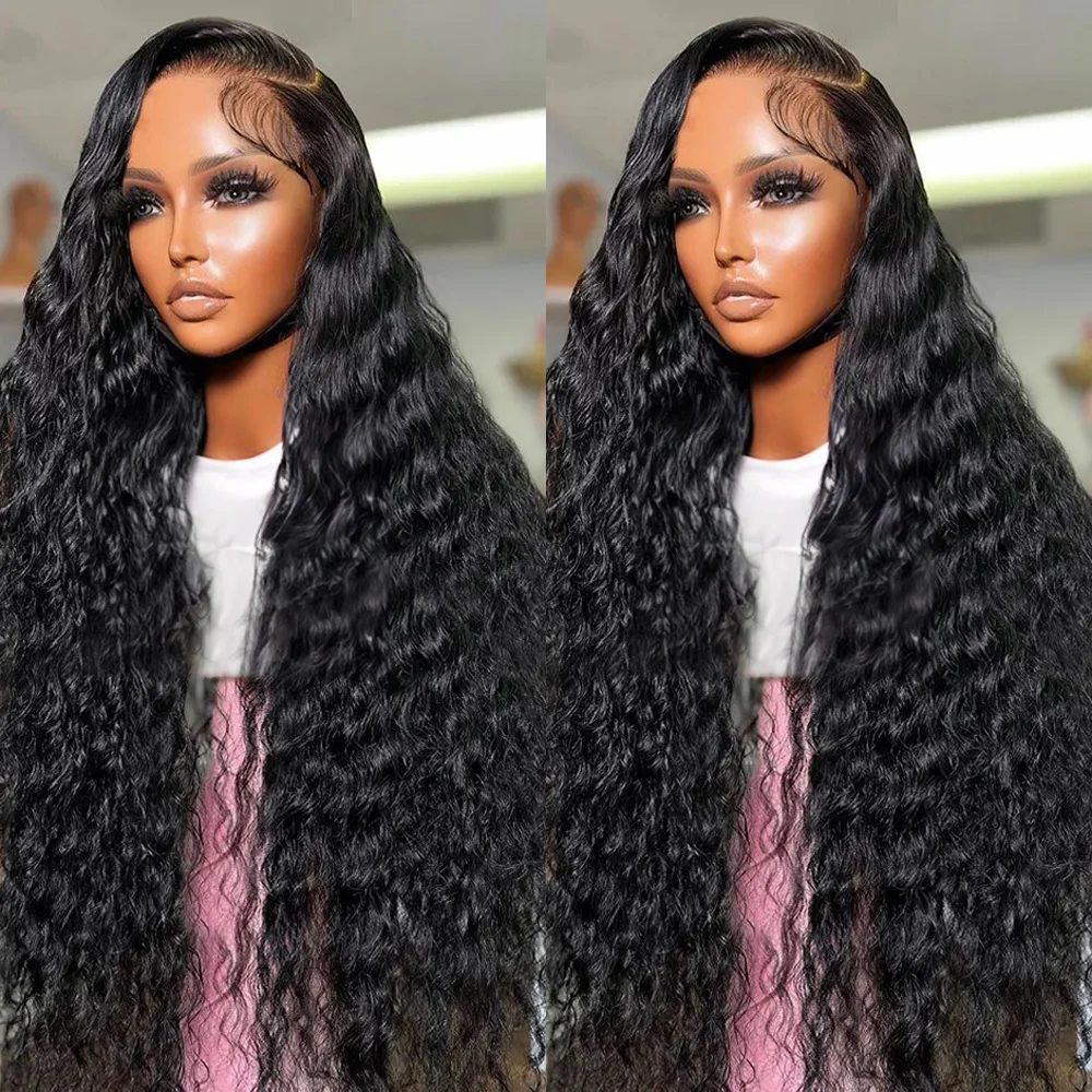 

Glueless Wig Human Hair Ready To Go Deep Wave 7x5 Lace Closure Preplucked Hairline Curly 13x4 Lace Front Water Wave For Women