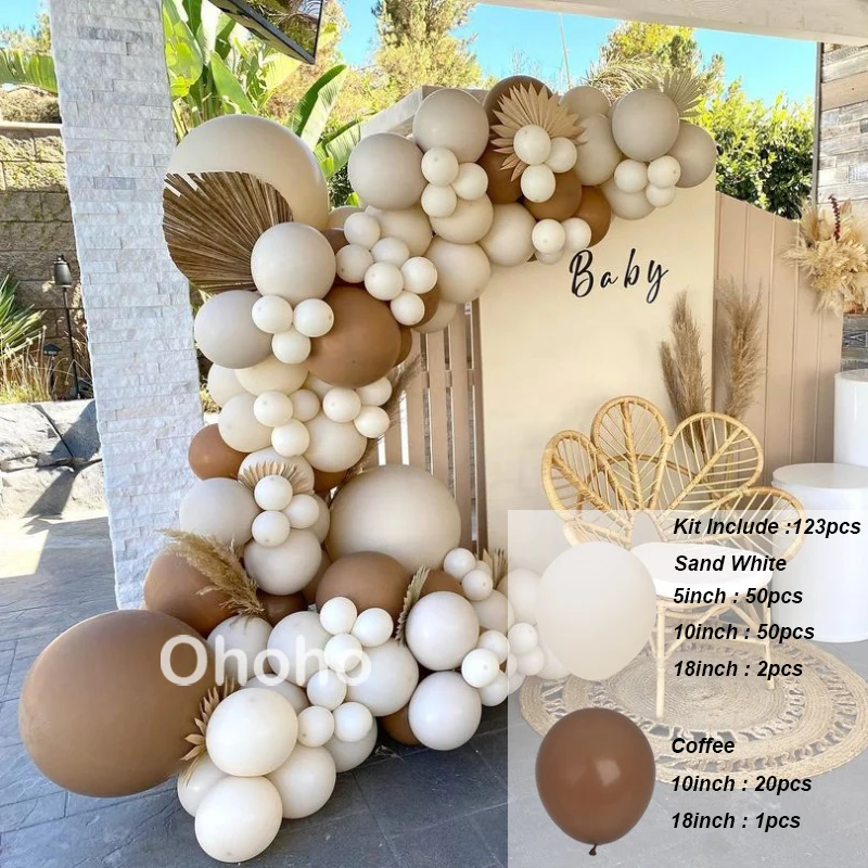 123pcs Brown Beige