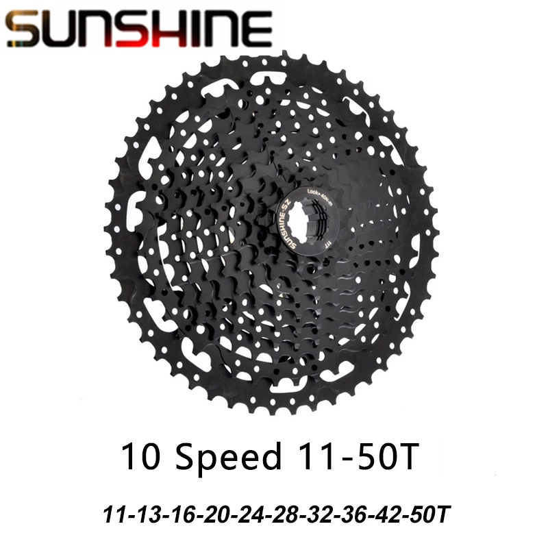 SUNSHINE Black Cassette 8S 9S 10S 11S 12S MTB Bike Road Bicycle