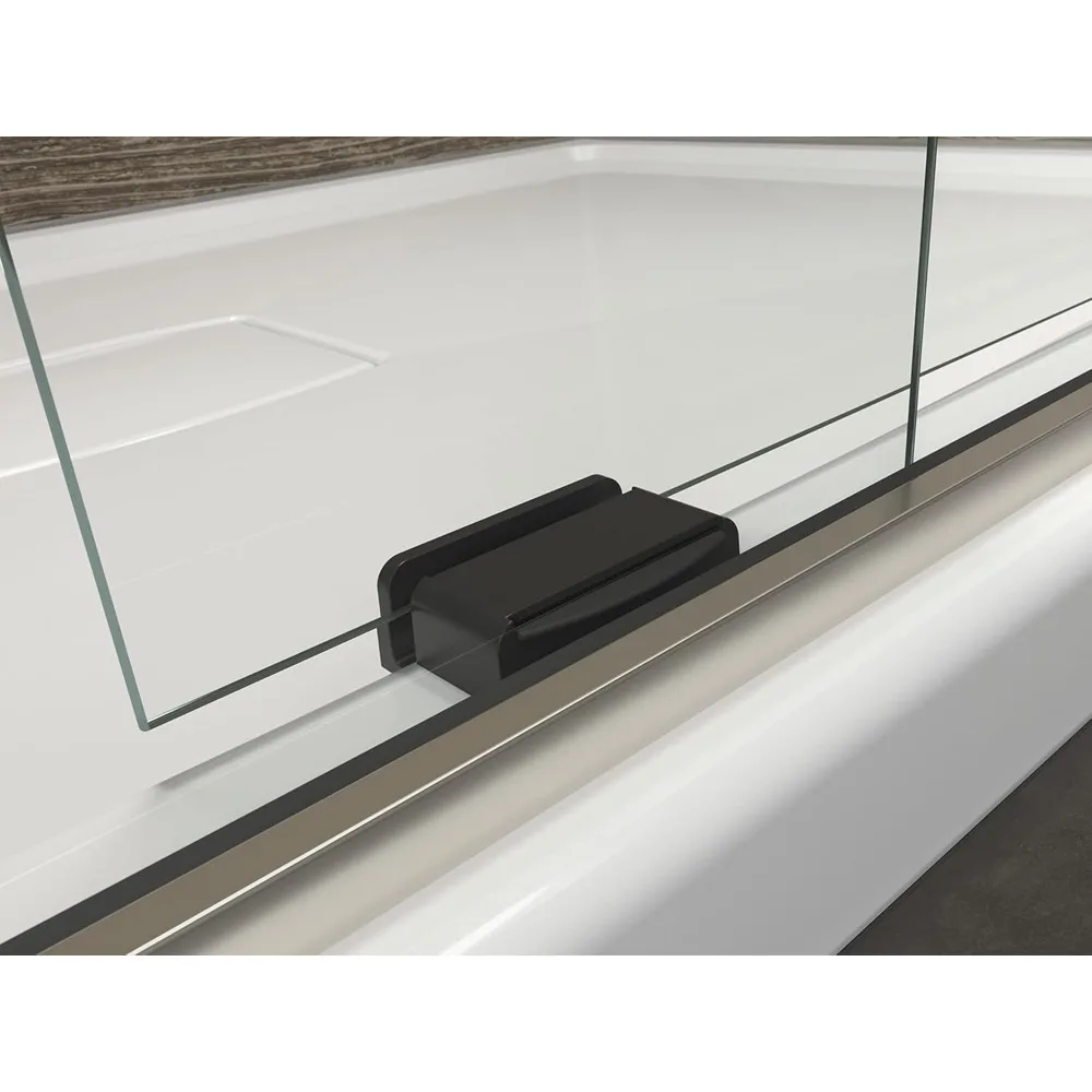 Shower Door, 74.00 x 3.06 x 59.63 inches, Crystal Clear with Matte Nickel frame 5