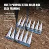 Carbon Steel Garden Hand Rake Tines Rake Dethatching Weeding Acreage Rake Rock Gravel Root Garden Tools 4/5/6/7 Tines 5