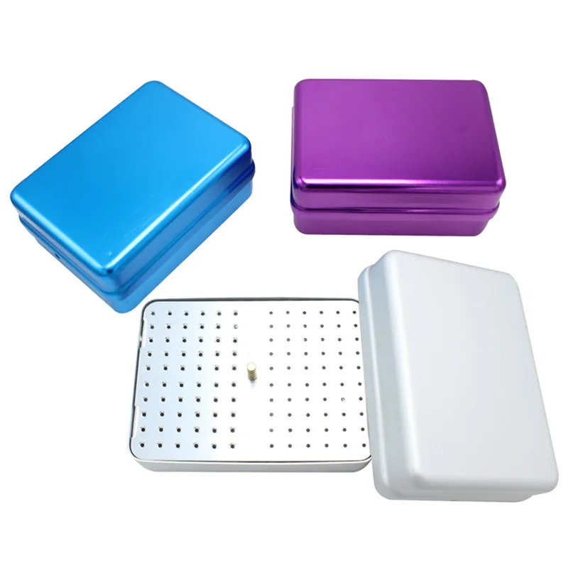 

1Pcs Dental 120 Holes Autoclave Sterilizer Case Diamond Burs Drill Dental Disinfection Endo Files Holder Box Dentist Tools