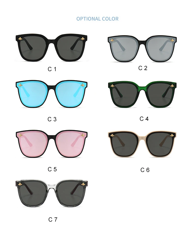 Classic Vintage Fashion Square Oversized Sunglasses Women Men Luxury Brand Designer Travel Big Frame Trend Sun Glasses UV400 reader sunglasses