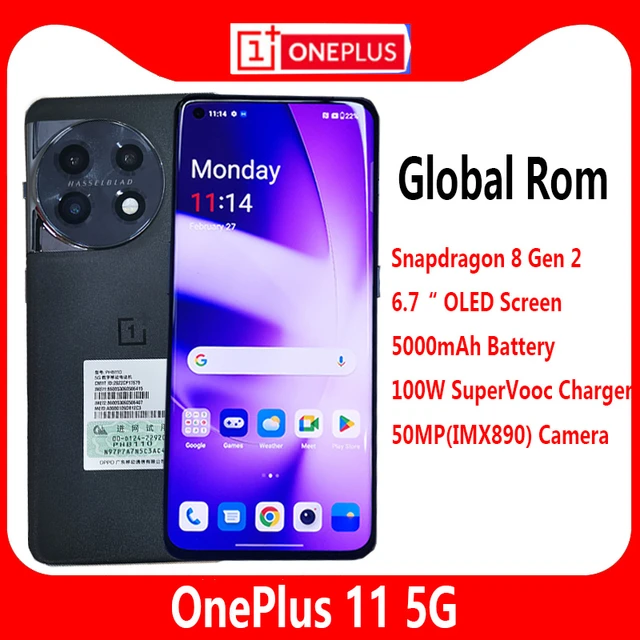 Unlocked Neto OnePlus 11 5G Global Rom 16GB 256GB Snapdragon 8 Gen 2 6.7  120Hz AMOLED Display 100W SUPERVOOC Charge 5000mAh - AliExpress