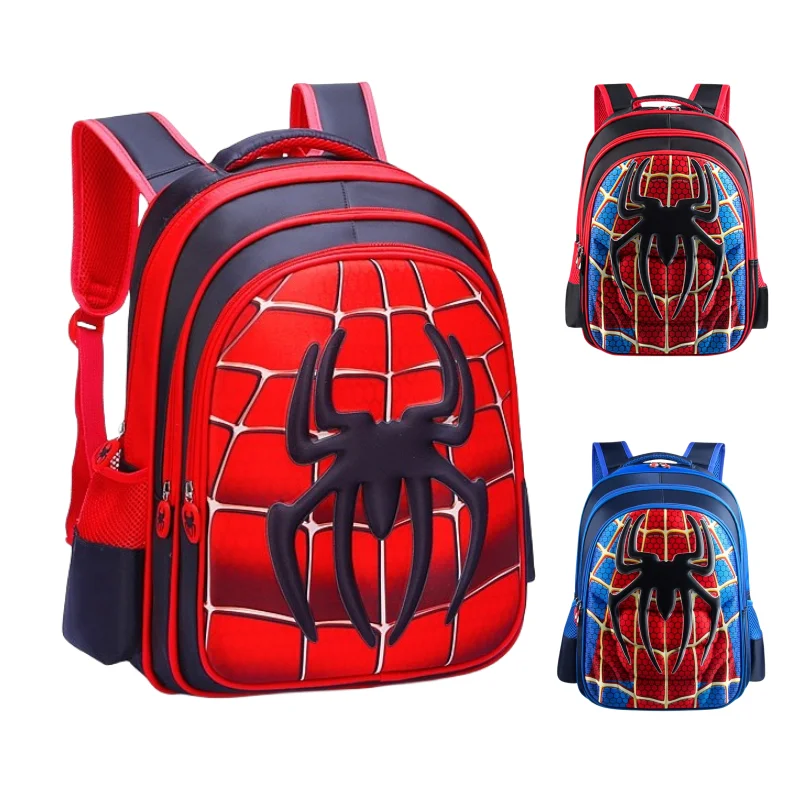 Children Backpack Spider King Kids Backpack Waterproof Nylon Large Capacity 2-16 Year Olds