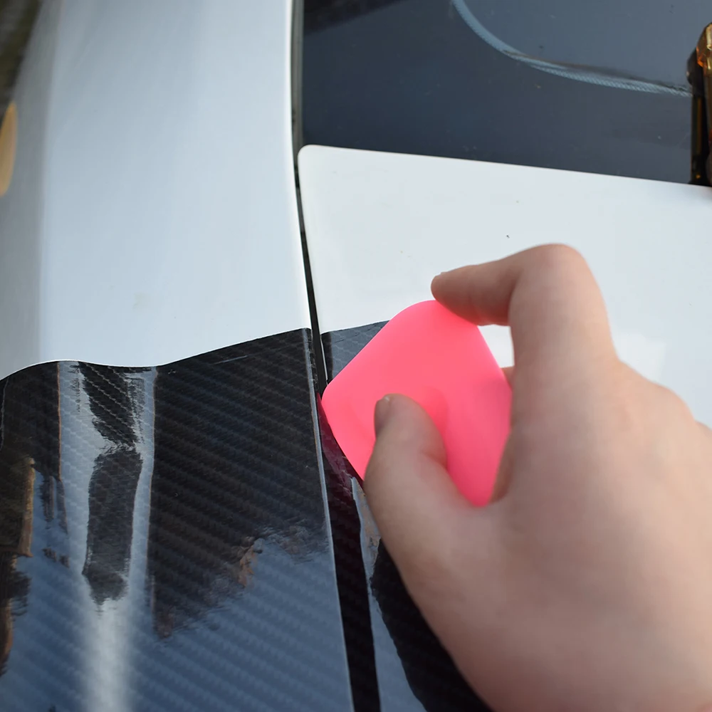 Multilateral Blue Soft Squeegee Pink Hard Corner Trimming Scraper for Glass Decal Styling Applicator Car Headlight Tools A57 car wrapping scraper tool