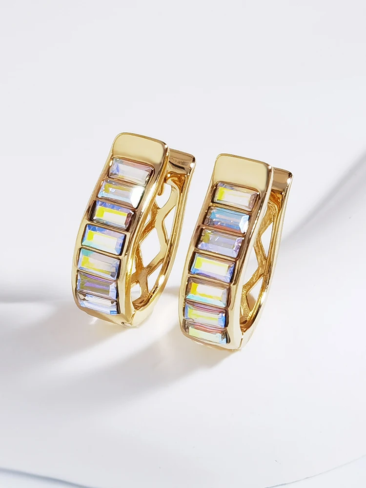 

Модные женские серьги-клипсы 2024, сделаны из австрийского хрусталя для женщин, новые серьги для девочек, украшения на день рождения, подарки