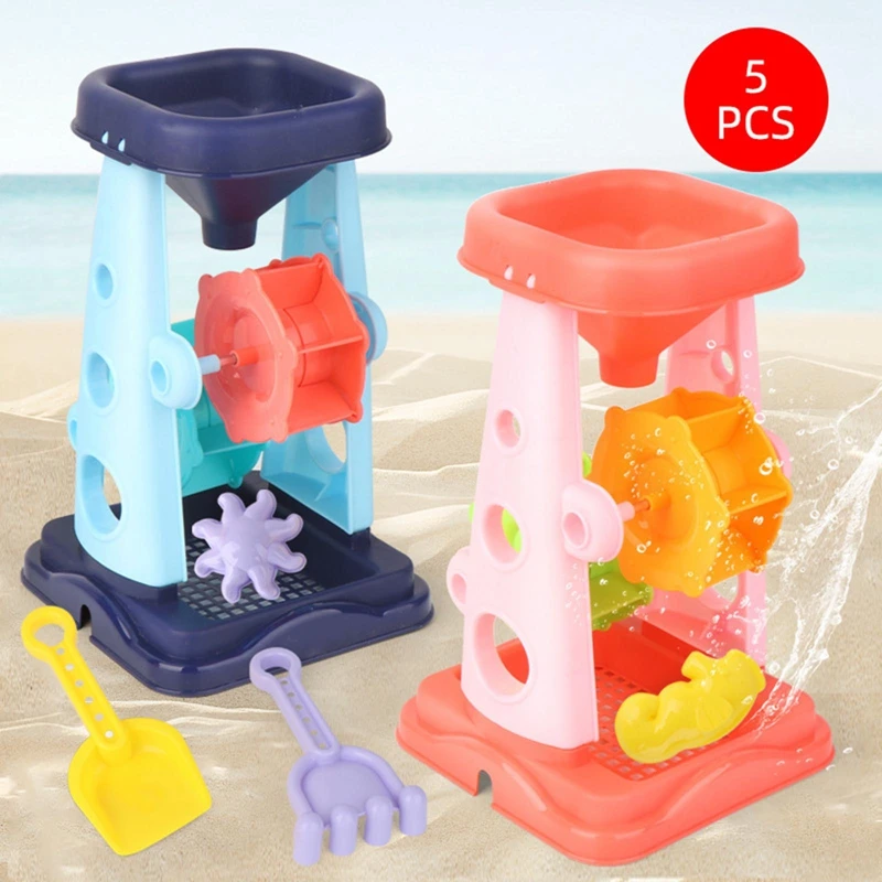 

Summer Beach Toy for Kids Hourglass Sandbox Set Beach Game Toy for Send Children Beach Play Sand Water Play Tools Beach Play