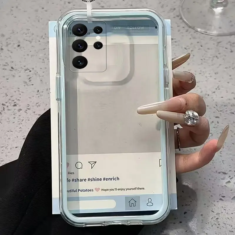 Transparent Case with Stunning 2-in-1 Design and Soft TPU Skin-Feel Protection