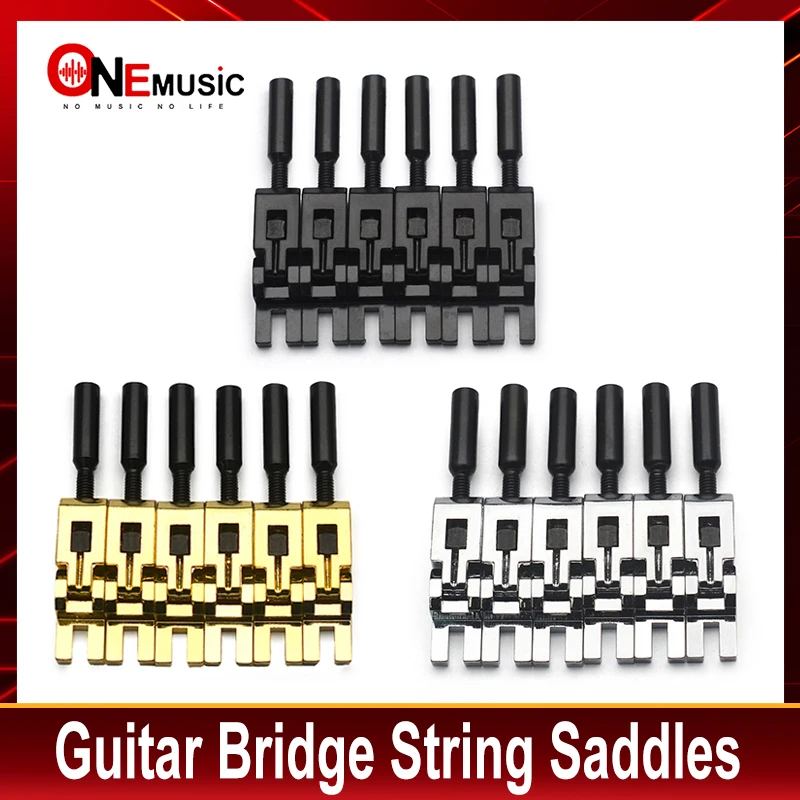 6Pcs/set Electric Guitar Double Locking Systyem Locked String Saddles ...