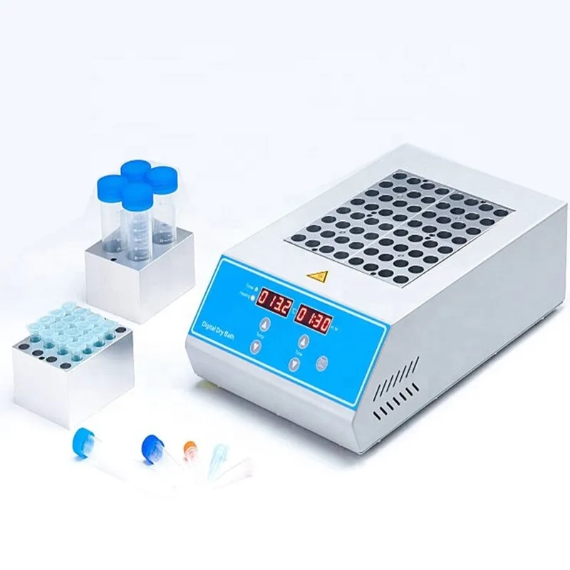 DH100-2 Laboratory PCR Sample Electric Heating Dry Bath High Temperature Thermostat Metal Block Heater Incubator with 2 Blocks