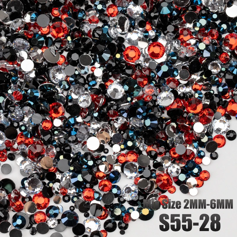 VDD 30/100g Neue Mix Größe 2-6mm Harz Strass Kristall Farbe AB Flatback Steine für DIY Handwerk Nail art Dekorationen Großhandel – Detail 33
