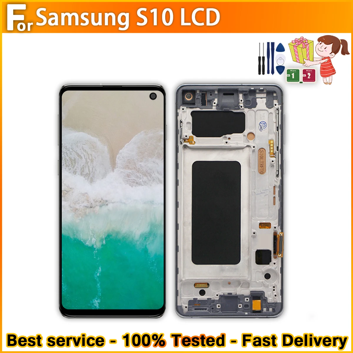 TFT pour Samsung Galaxy S10 G973 SM-G9730 G973F LCD écran tactile