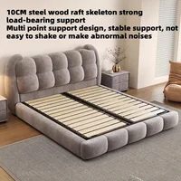 Lit double king size 180x200cm moderne en tissu pour chambre à coucher, lit pour 2 personnes, cadre de lit queen, tête de lit d'hôtel, mobilier de chambre 2
