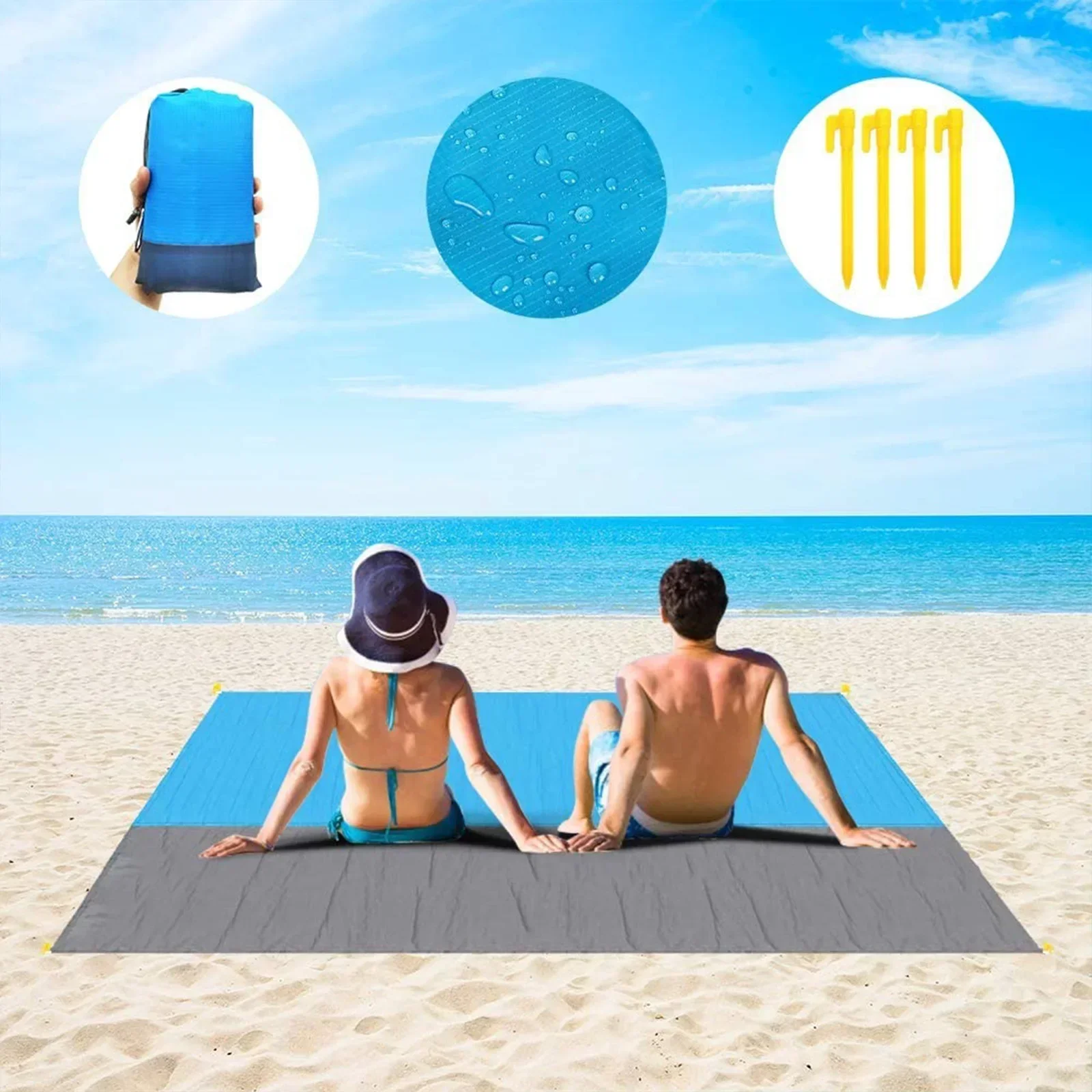 Waterproof Sandbeach Blanket for Camping Hiking and Sports Lightweight Sandproof beach blanket
