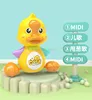 Baby Duck Toy 1-2 Years Old Light Music Girl Puzzle Preschool Children's Voice Controlled Electric Walking Yellow Duck 3