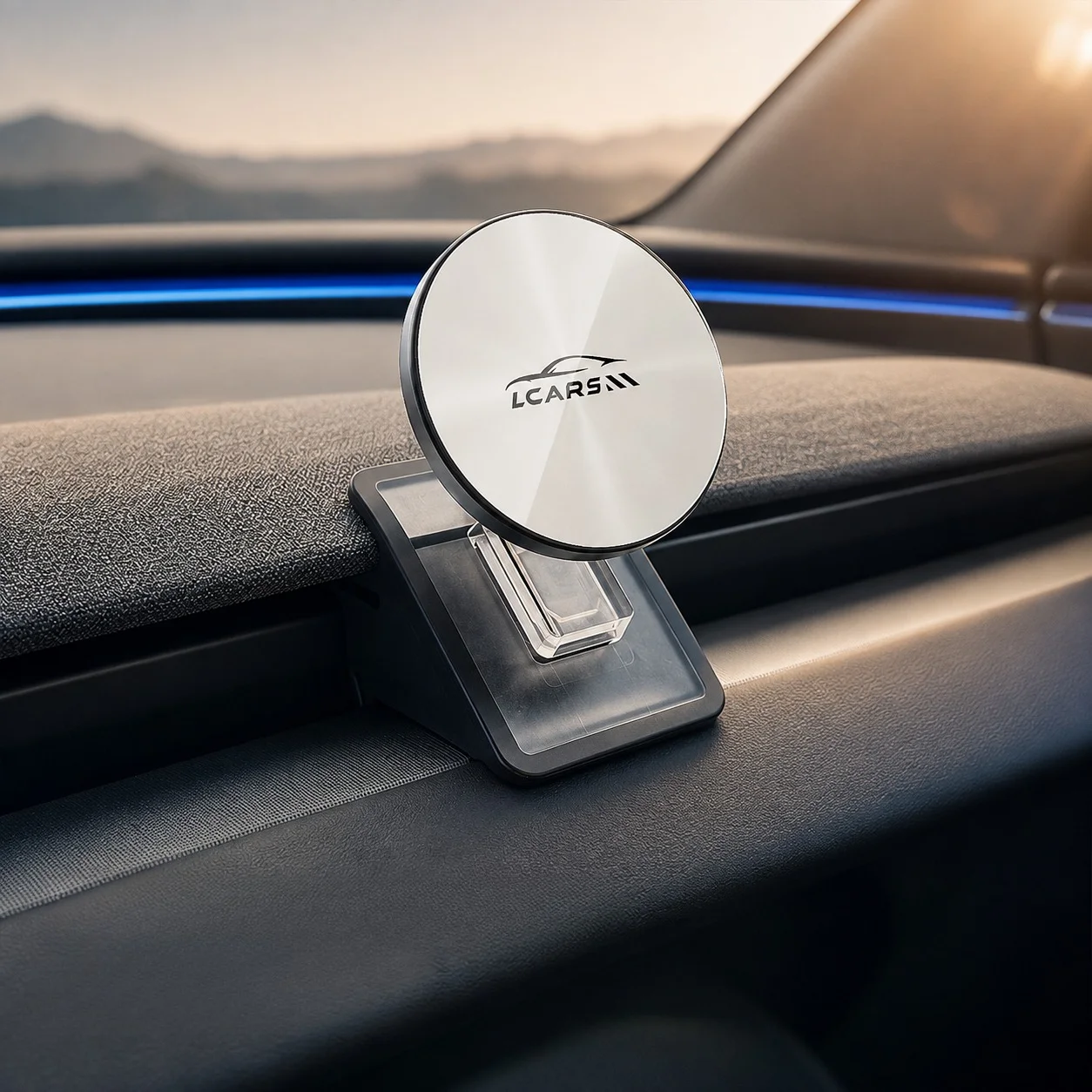 Space-Saving One-Handed Car Phone Holder with Unobstructed View Design