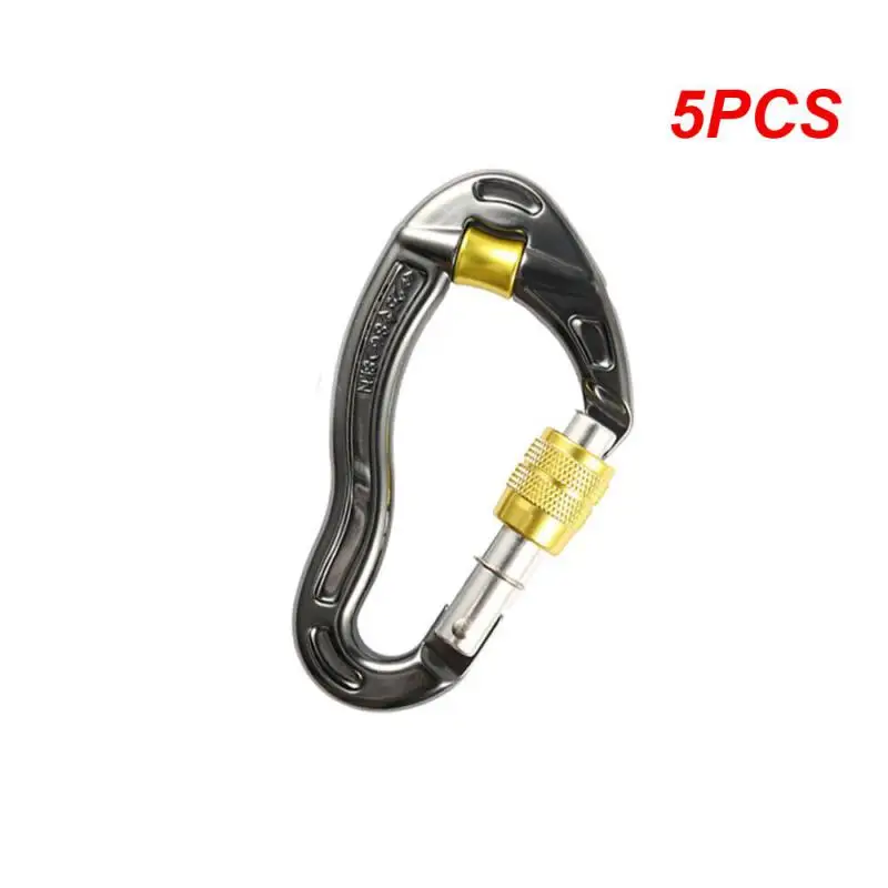 

5PCS Screwgate Climbing Mountaineering Carabiner Buckle with Pulley Wheel for Tree Carving Arborist Rigging Rappelling