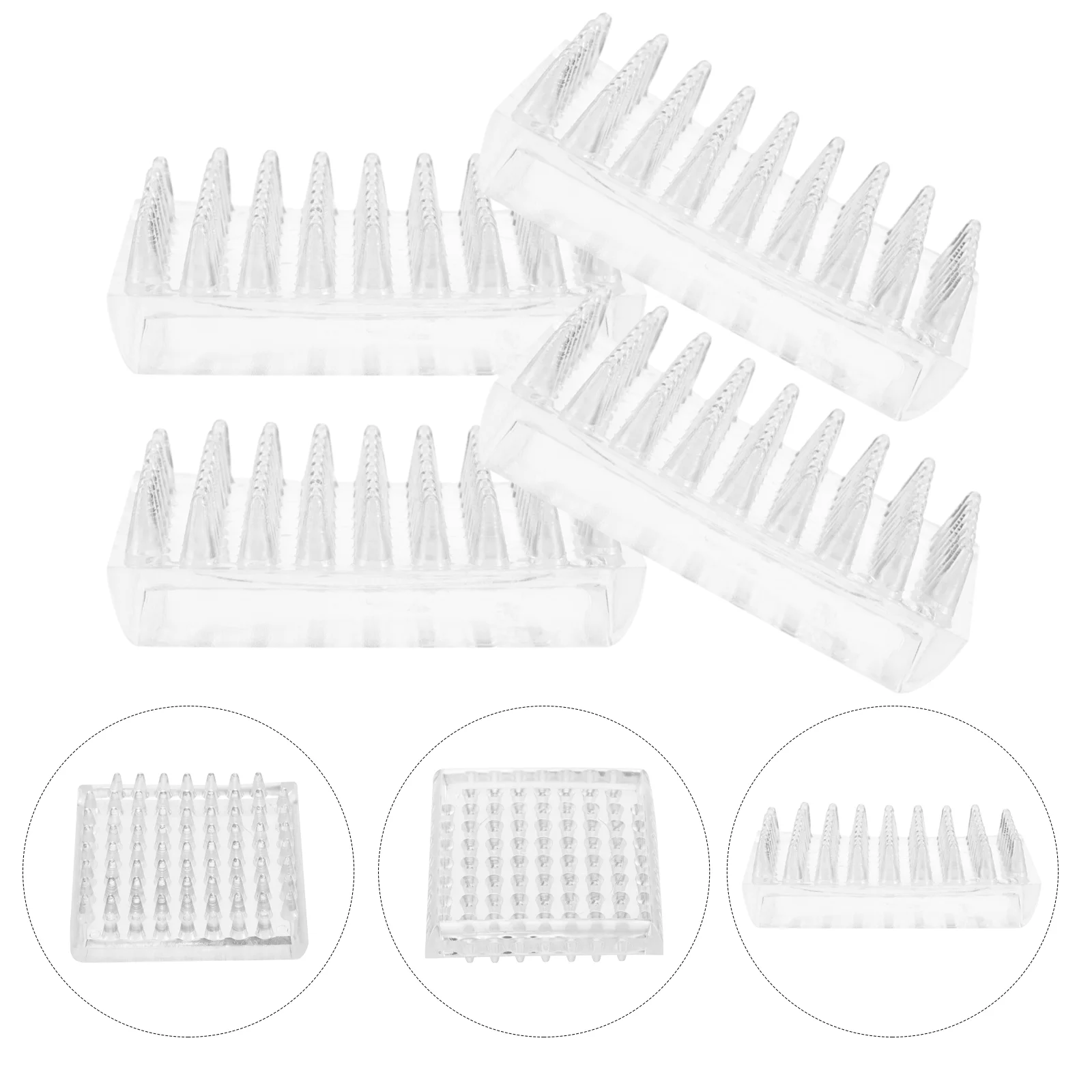 

4 Pcs Furniture Mat Foot Pad Non Slip Pads Chair Sliders Keep Couch Cushions from Sliding Coasters Plastic