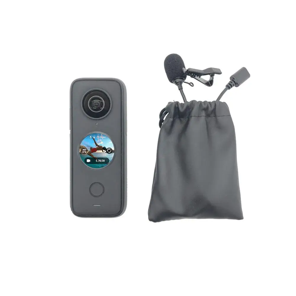 

Портативный микрофон для Insta360 One X2 X3 Type-C, петличный внешний Hi-Fi микрофон для записи в реальном времени, аксессуары для камеры