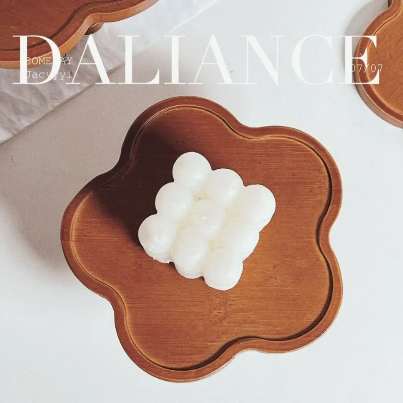 French Vintage Lace Wooden Trays Tall Tray Aroma Candle Tray Storage Trays Tall Ornament Decorative