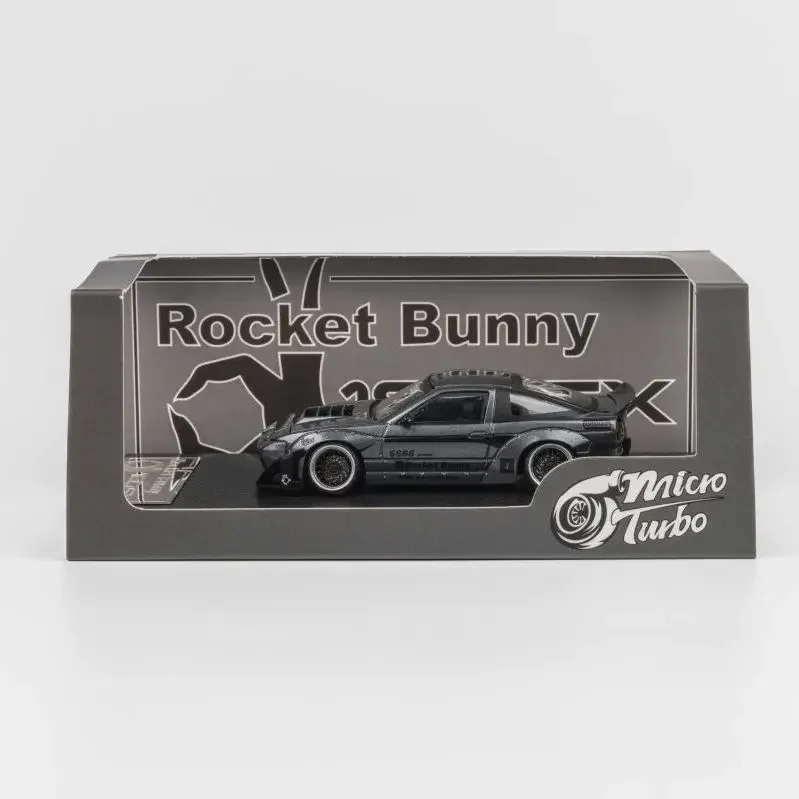 Rocket Bunny 180SX ブルー Micro Turbo M011 Microturbo - 1/64 Custom 180SX RB- Baby Blue