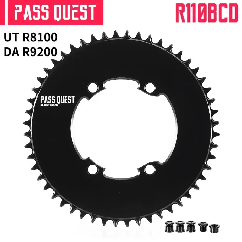 

PASS QUEST 110BCD Chainweel 46T 48T 50T 52T 54T 56T 58T Chainring для Shimano ULTEGRA R8100 CRANK Dura-ace R9200