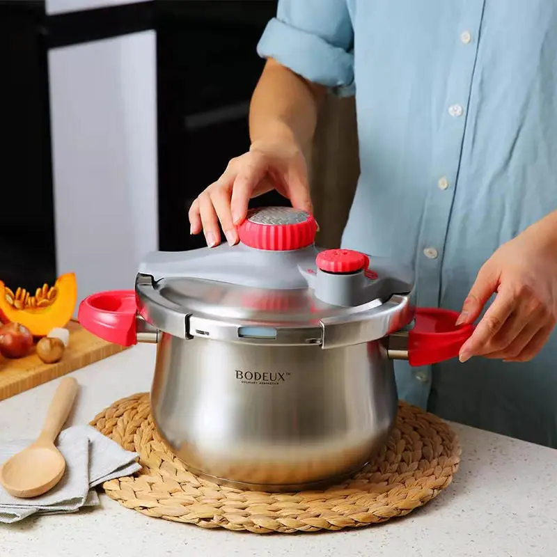 Multifunctional Stainless Steel Pressure Cooker with Lid Double Ear Pressure Cooker 100kpa Gas Induction Universal
