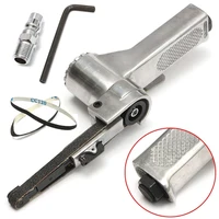 3/8" Air Belt Sander Air Angle Grinding Machine with Sanding Belts for Air Compressor Sanding Pneumatic Tool Set 2
