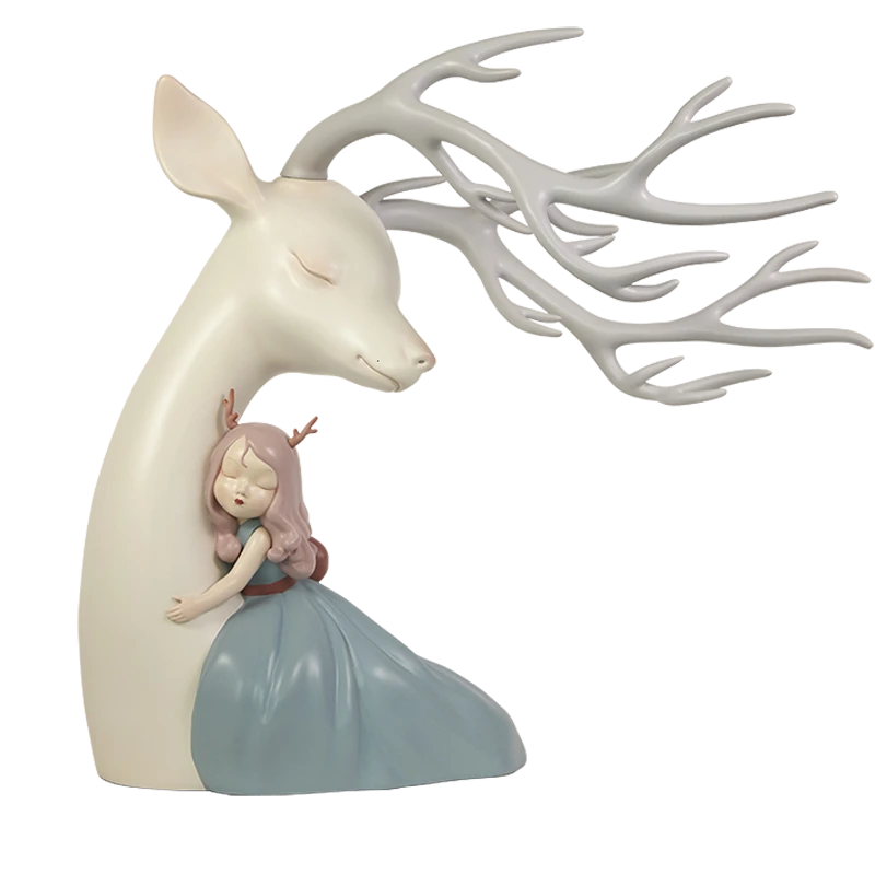 Details about   Dream Of Fairy Tale Lucky Deer Clear Sky Art Designer Toy Figurine Display Gift