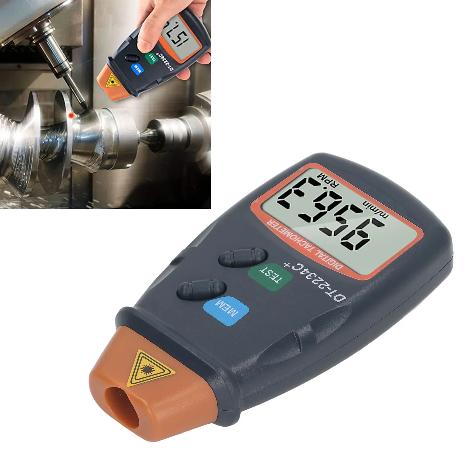 DigitalTachometerLaserPhotoNonContactTachMeterMeasurementTool