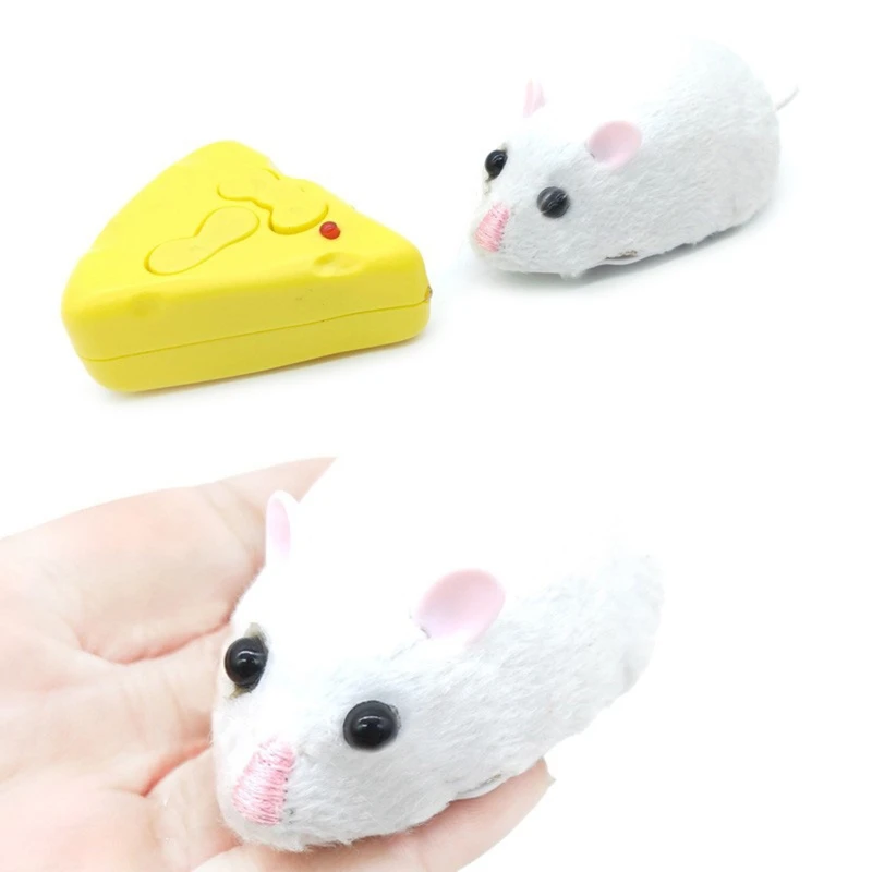 Prank Mouse Realistic Rat Spoof Props April Fools Party Supply Cheese Remote Control RC Entertainment Toy Novelty Gag 85DE