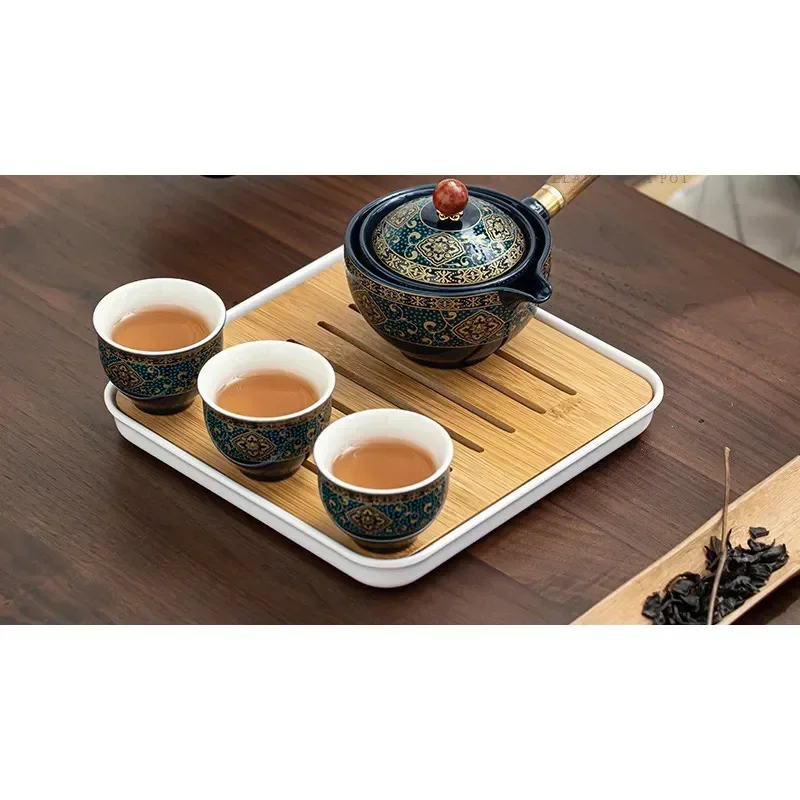 

360 Tea And Porcelain Cup Set for Ceramic Exquisite Infuser Chinese Rotation Gongfu Puer Shape Flowers Maker